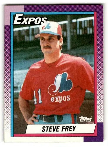 1990 Topps #91 Steve Frey Montreal Expos Baseball Cards EX/NM ID:55659 - Baseball Card Single