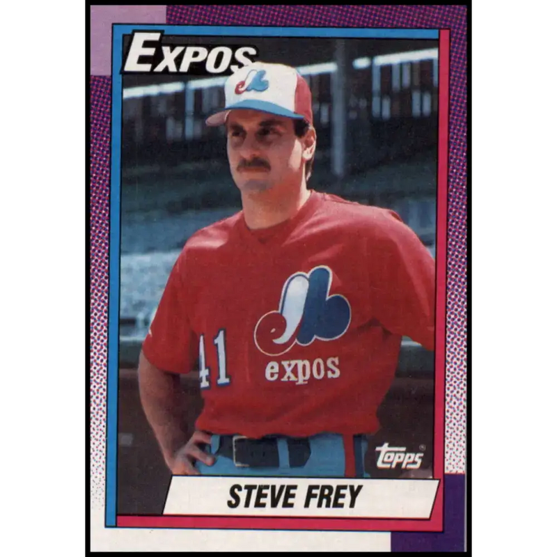 1990 Topps #91 Steve Frey NM-MT RC Rookie Montreal Expos Baseball Card - Baseball Card Single