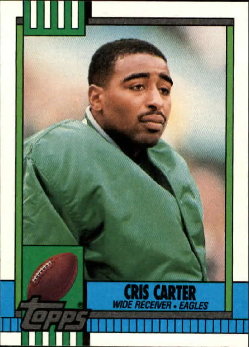 1990 Topps #92 Cris Carter EX Excellent Philadelphia Eagles Football Card - Football Card Single