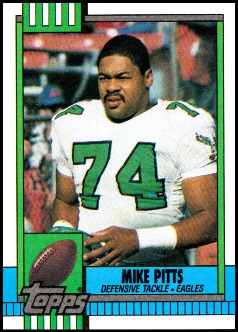 1990 Topps #97 Mike Pitts EX Excellent Philadelphia Eagles Football Card - Football Card Single