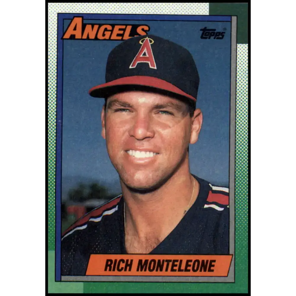 1990 Topps #99 Rich Monteleone NM-MT California Angels Baseball Card - Baseball Card Single