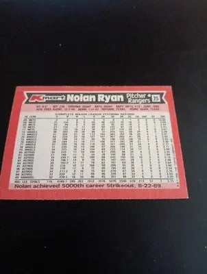 1990 Topps Kmart Superstars - Nolan Ryan #25. Rangers. NRMT+ - Baseball Card Single