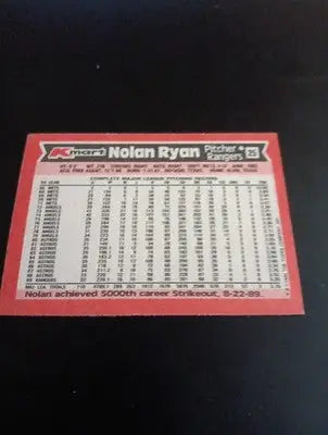 1990 Topps Kmart Superstars - Nolan Ryan #25. Rangers. NRMT+ - Baseball Card Single