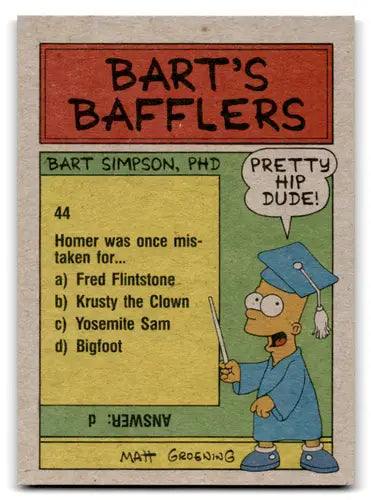 1990 Topps The Simpsons #37 She’s such an adorable infant NM-MT ID:70321 - Non-Sports Card Single
