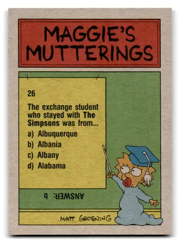 1990 Topps The Simpsons #47 There’s nothing more disheartening to young ID:70326 - Non-Sports Card Single