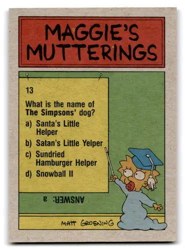 1990 Topps The Simpsons #76 I think it’s time to go down to The Dairy D ID:70335 - Non-Sports Card Single