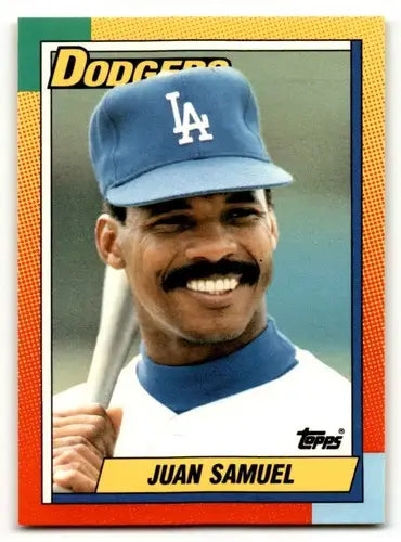 1990 Topps Traded #109T Juan Samuel Los Angeles Dodgers Baseball Car ID:53958 - Baseball Card Single