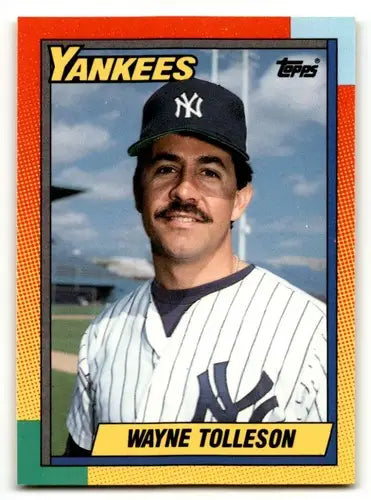 1990 Topps Traded #123T Wayne Tolleson New York Yankees Baseball Car ID:53947 - Baseball Card Single
