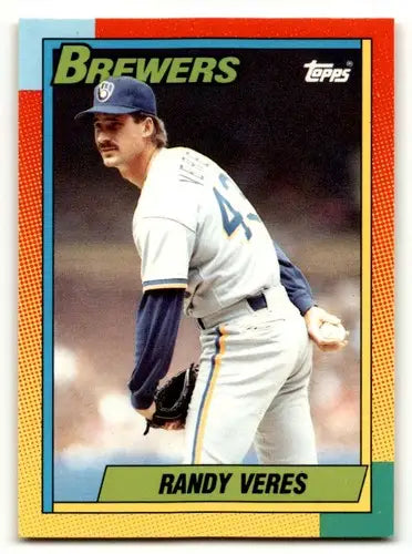 1990 Topps Traded #125T Randy Veres Milwaukee Brewers Baseball Cards ID:53960 - Baseball Card Single