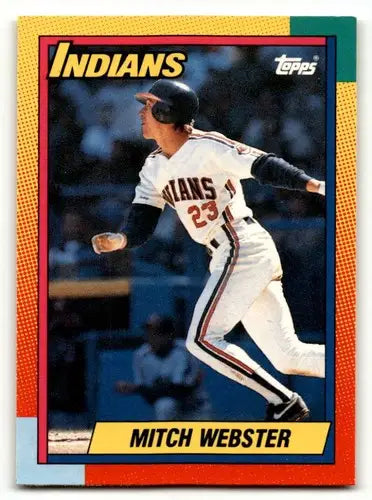 1990 Topps Traded #127T Mitch Webster Cleveland Indians Baseball Car ID:53939 - Baseball Card Single