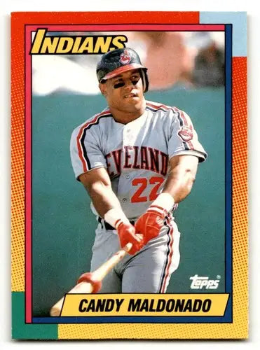 1990 Topps Traded #65T Candy Maldonado Cleveland Indians Baseball Ca ID:53953 - Baseball Card Single
