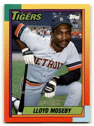 1990 Topps Traded #77T Lloyd Moseby Detroit Tigers Baseball Cards NM ID:53963 - Baseball Card Single
