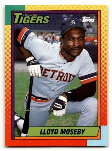 1990 Topps Traded #77T Lloyd Moseby Detroit Tigers Baseball Cards NM ID:53982 - Baseball Card Single