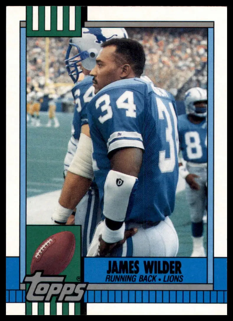 1990 Topps Traded James Wilder 20T Detroit Lions NM - Football Card Single