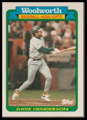 1990 Topps Woolworth Baseball Highlights #29 Dave Henderson