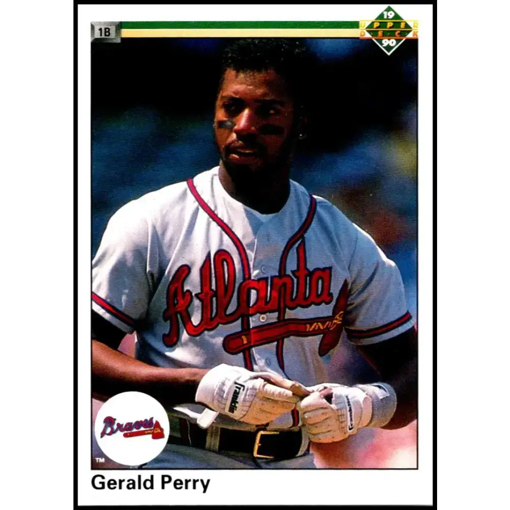 1990 Upper Deck #101 Gerald Perry NM-MT Atlanta Braves Baseball Card - Baseball Card Single