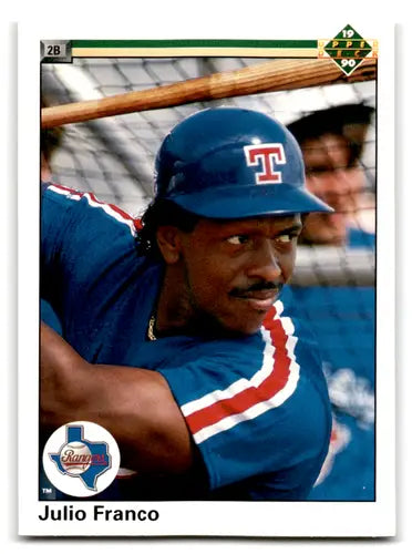 1990 Upper Deck #103 Julio Franco EX Excellent Rangers ID:71555 - Baseball Card Single