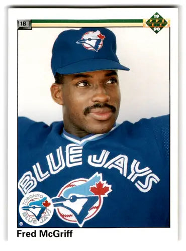 1990 Upper Deck #108 Fred McGriff EX Excellent Blue Jays ID:67303 - Baseball Card Single