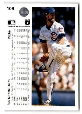 1990 Upper Deck #109b Rick Sutcliffe - Baseball Card Single