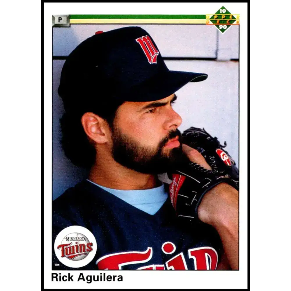 1990 Upper Deck #11 Rick Aguilera NM-MT Minnesota Twins Baseball Card - Baseball Card Single