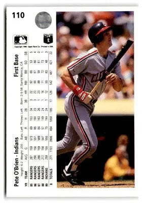1990 Upper Deck #110a Pete O’Brien - Baseball Card Single