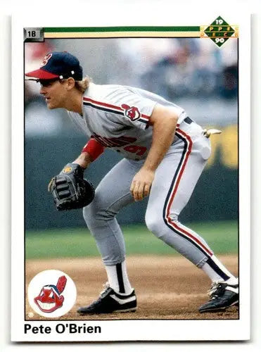 1990 Upper Deck #110b Pete O’Brien Cleveland Indians Baseball Cards ID:60832 - Baseball Card Single