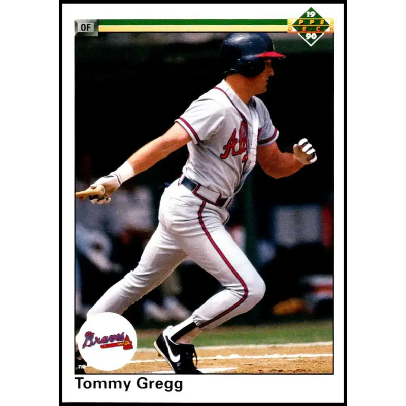 1990 Upper Deck #121 Tommy Gregg NM-MT Atlanta Braves Baseball Card - Baseball Card Single