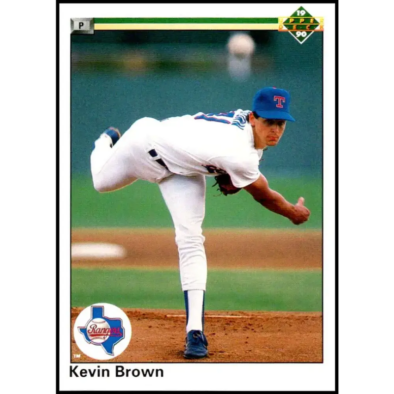 1990 Upper Deck #123 Kevin Brown NM-MT Texas Rangers Baseball Card - Baseball Card Single