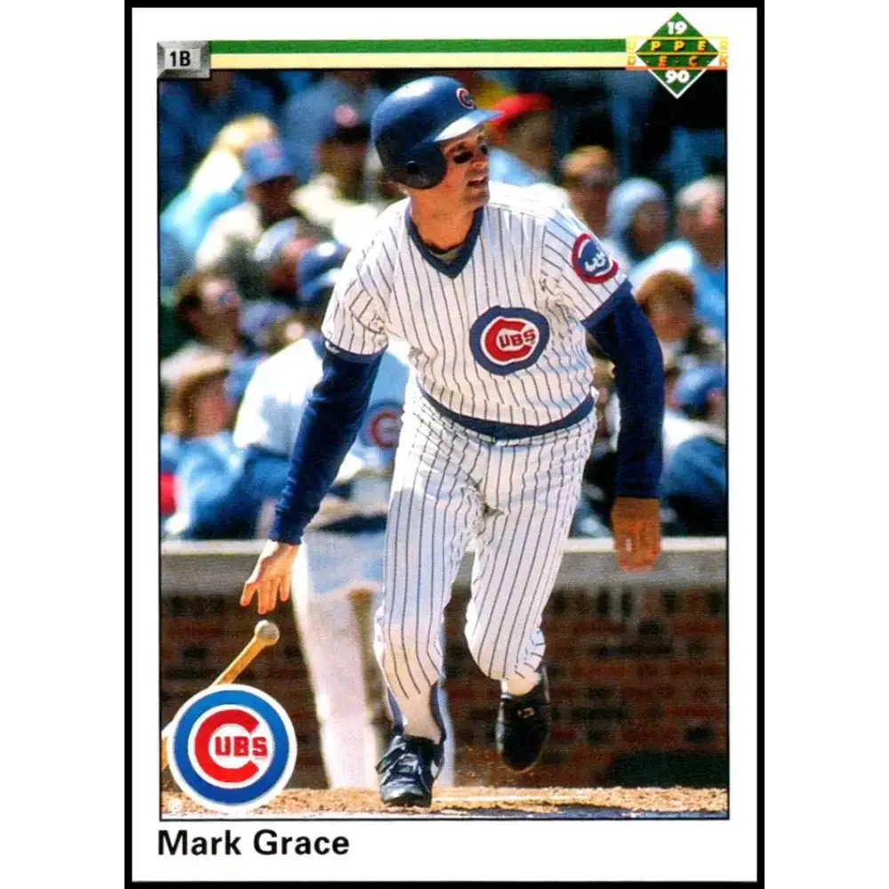 1990 Upper Deck #128 Mark Grace NM-MT Chicago Cubs Baseball Card - Baseball Card Single