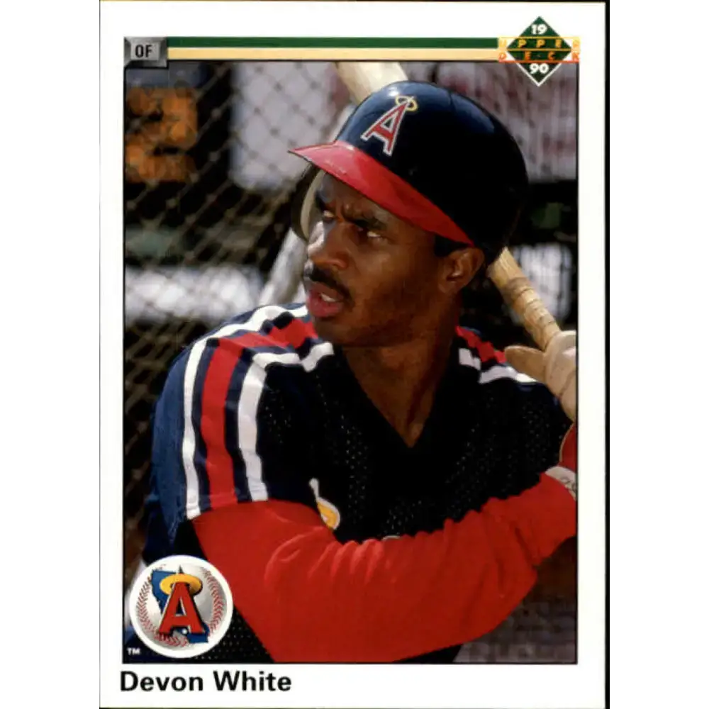 1990 Upper Deck #129 Devon White NM-MT California Angels Baseball Card - Baseball Card Single