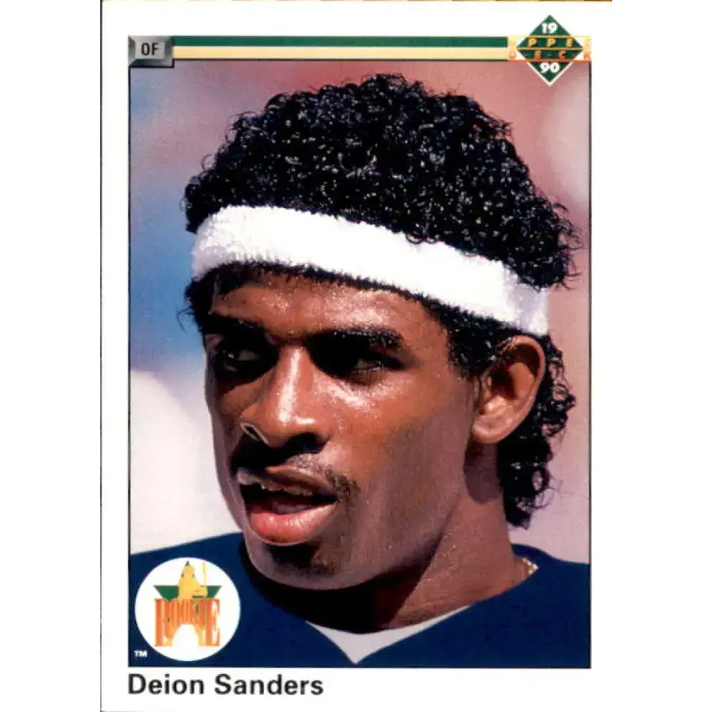 1990 Upper Deck #13 Deion Sanders NM-MT New York Yankees Baseball Card - Baseball Card Single