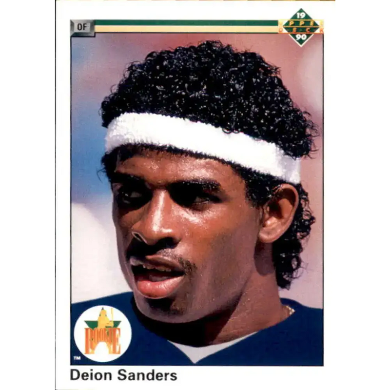 1990 Upper Deck #13 Deion Sanders NM-MT New York Yankees Baseball Card - Baseball Card Single