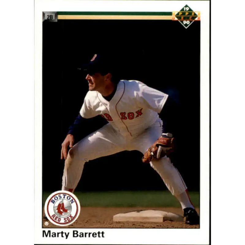 1990 Upper Deck #133 Marty Barrett NM-MT Boston Red Sox Baseball Card - Baseball Card Single
