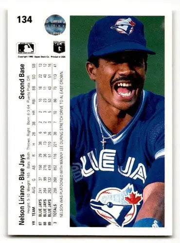 1990 Upper Deck #134 Nelson Liriano Toronto Blue Jays Baseball Cards ID:54204 - Baseball Card Single