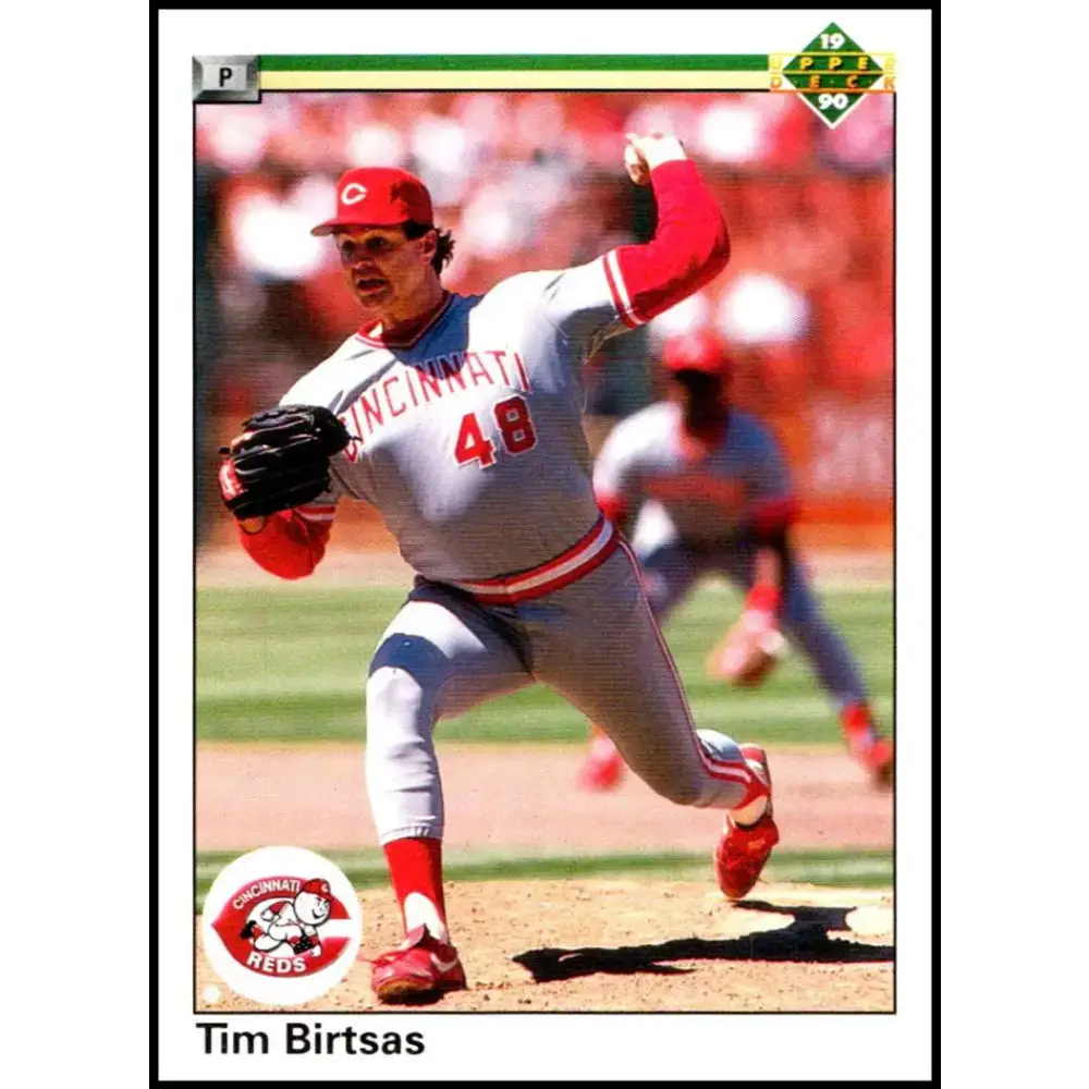 1990 Upper Deck #137 Tim Birtsas NM-MT Cincinnati Reds Baseball Card - Baseball Card Single