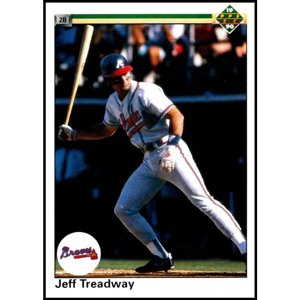 1990 Upper Deck #141 Jeff Treadway NM-MT Atlanta Braves Baseball Card - Baseball Card Single