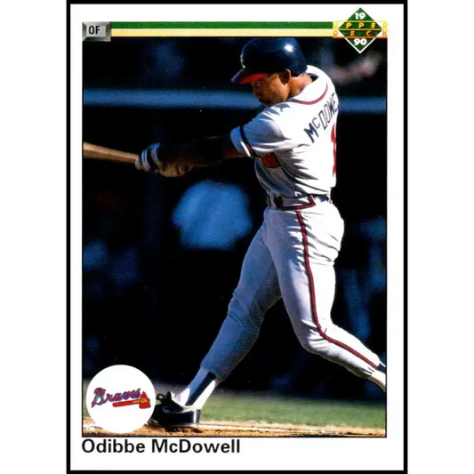 1990 Upper Deck #145 Oddibe McDowell UER NM-MT Atlanta Braves Baseball Card - Baseball Card Single
