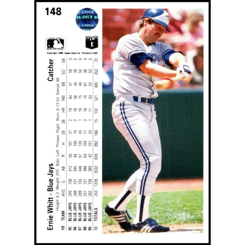 1990 Upper Deck #148 Ernie Whitt NM-MT Toronto Blue Jays Baseball Card - Baseball Card Single