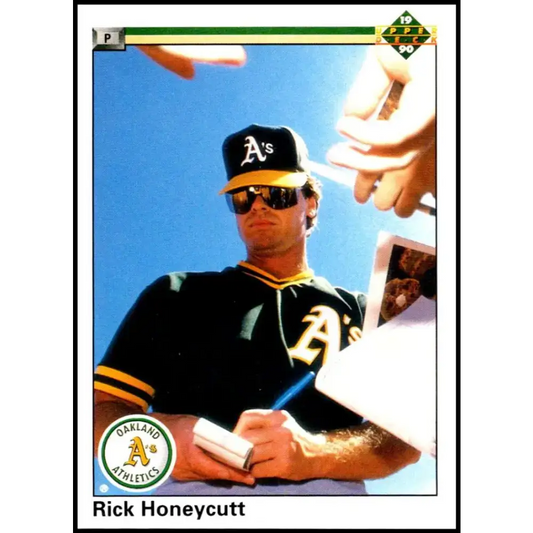 1990 Upper Deck #151 Rick Honeycutt NM-MT Oakland Athletics Baseball Card - Baseball Card Single