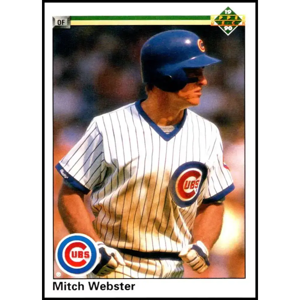 1990 Upper Deck #153 Mitch Webster NM-MT Chicago Cubs Baseball Card - Baseball Card Single