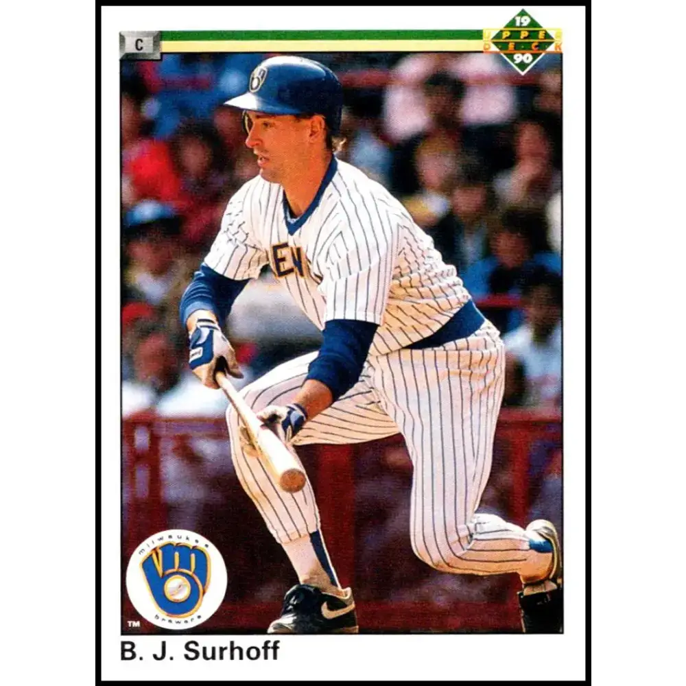 1990 Upper Deck #159 B.J. Surhoff NM-MT Milwaukee Brewers Baseball Card - Baseball Card Single