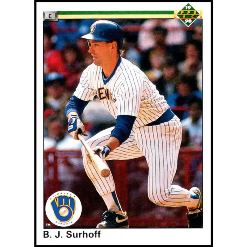 1990 Upper Deck #159 B.J. Surhoff NM-MT Milwaukee Brewers Baseball Card - Baseball Card Single