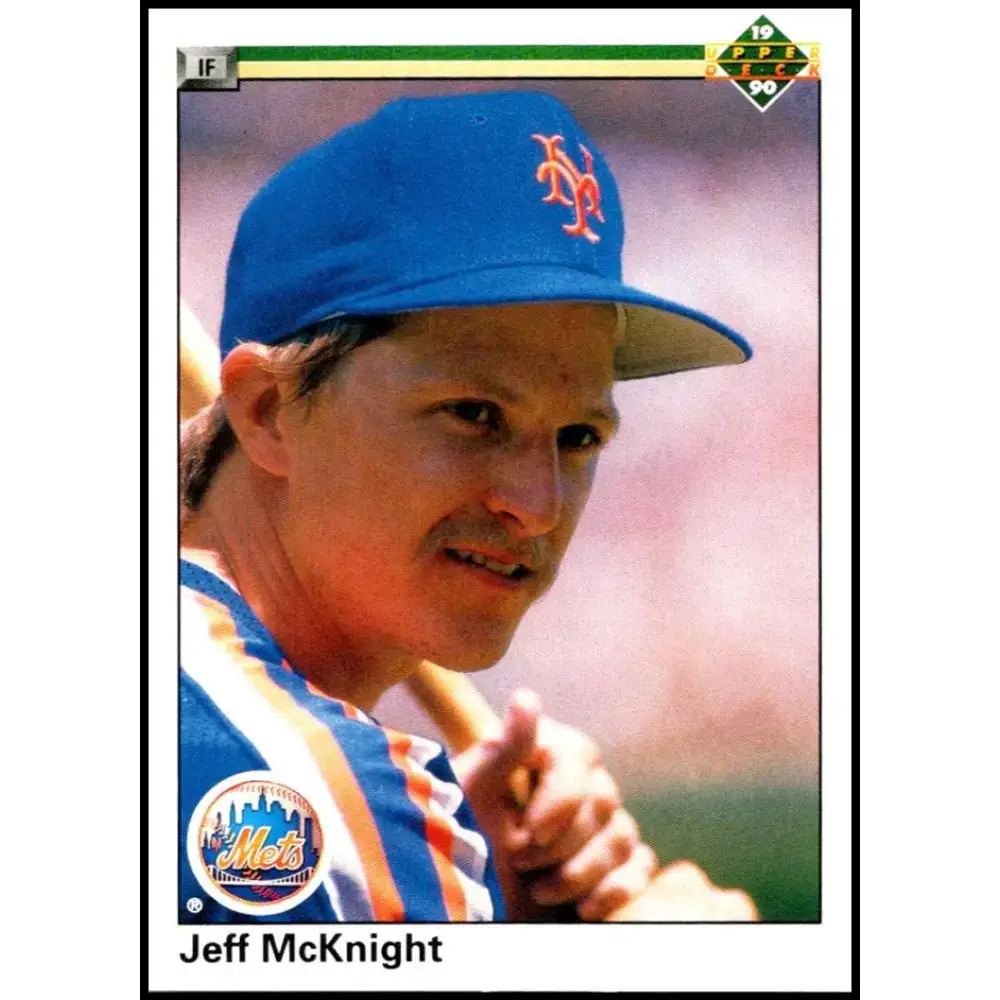 1990 Upper Deck #162 Jeff McKnight NM-MT RC Rookie New York Mets Baseball Card - Baseball Card Single