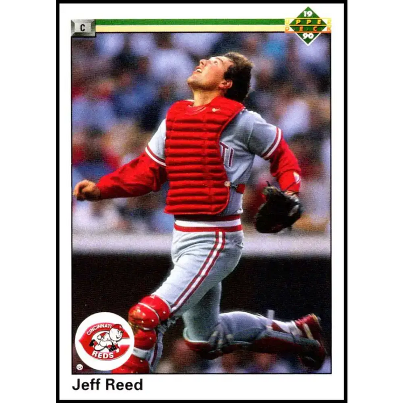 1990 Upper Deck #165 Jeff Reed NM-MT Cincinnati Reds Baseball Card - Baseball Card Single