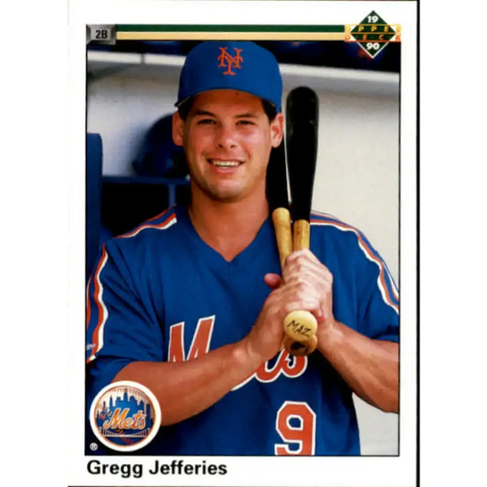 1990 Upper Deck #166 Gregg Jefferies NM-MT New York Mets Baseball Card - Baseball Card Single