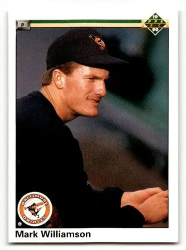1990 Upper Deck Mark Williamson Baltimore Orioles baseball card focused on Williamson Baltimore Orioles player