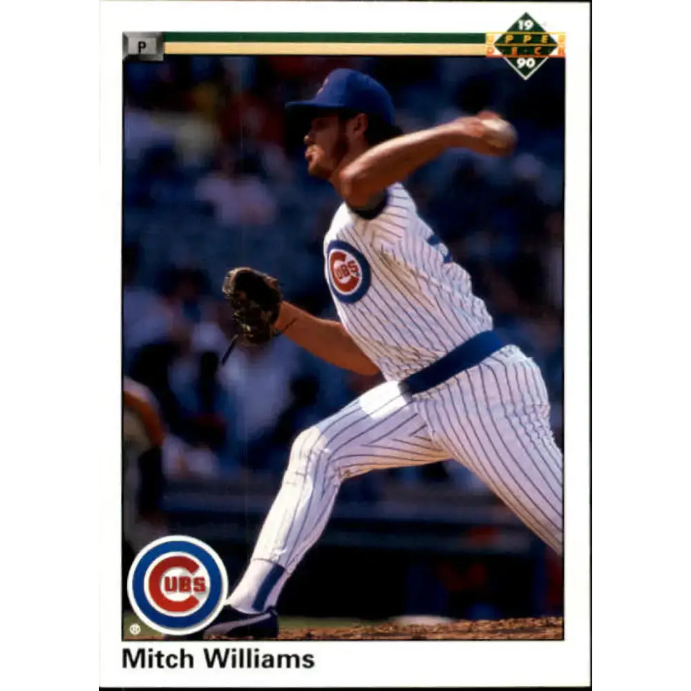1990 Upper Deck #174 Mitch Williams NM-MT Chicago Cubs Baseball Card - Baseball Card Single