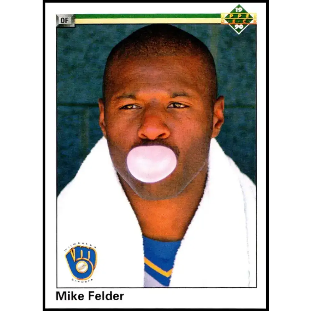 1990 Upper Deck #178 Mike Felder NM-MT Milwaukee Brewers Baseball Card - Baseball Card Single