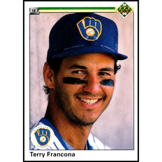 1990 Upper Deck #180 Terry Francona NM-MT Milwaukee Brewers Baseball Card - Baseball Card Single