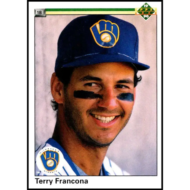 1990 Upper Deck #180 Terry Francona NM-MT Milwaukee Brewers Baseball Card - Baseball Card Single